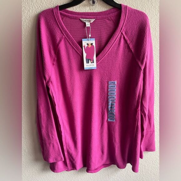 ❤️Wildfox Women’s Haley Brushed Knit Top Lg - Picture 1 of 4